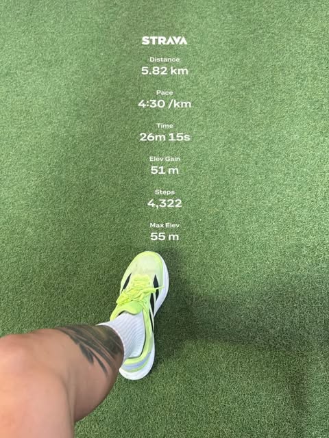 5,8 km a 4:30 por km